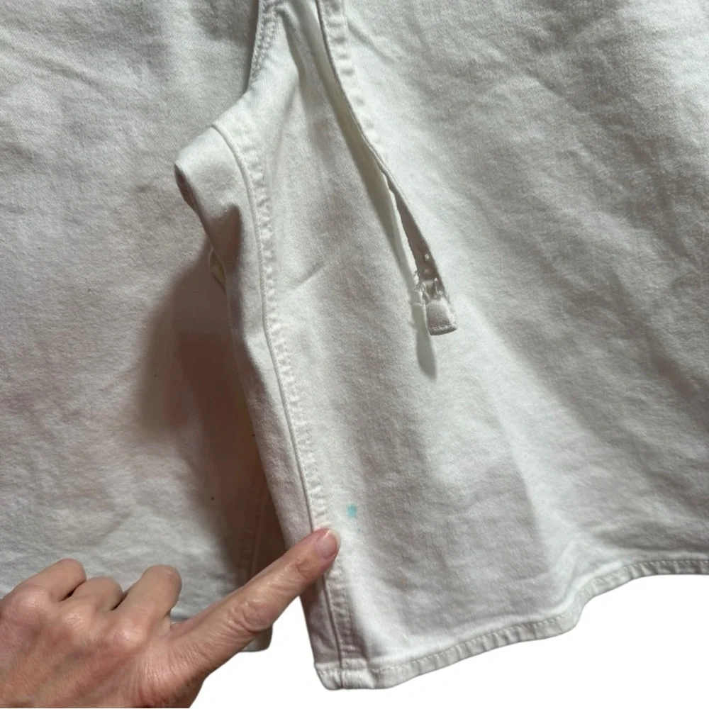 American Eagle Dreamy Drape Baggy Bermuda‎ Shorts, White, size 12